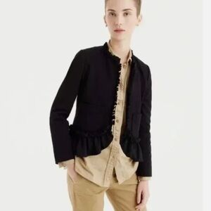 J Crew lady jacket/blazer with ruffles